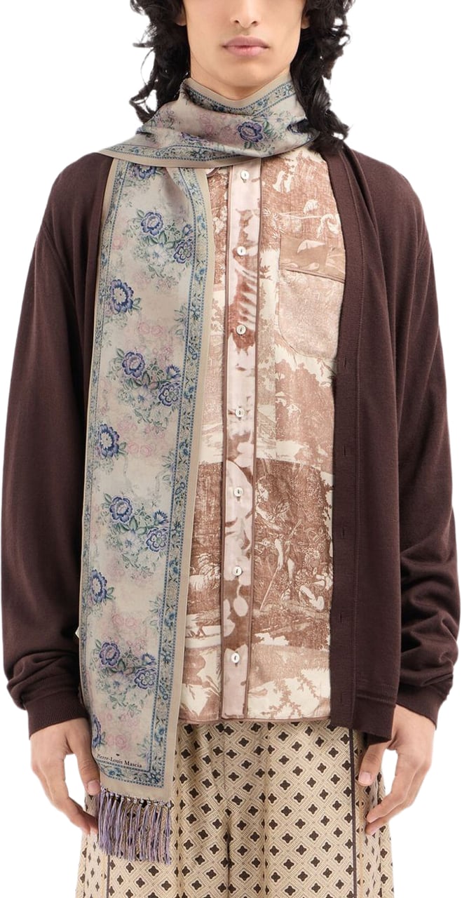 Pierre Louis Mascia Scarfs Pink Beige