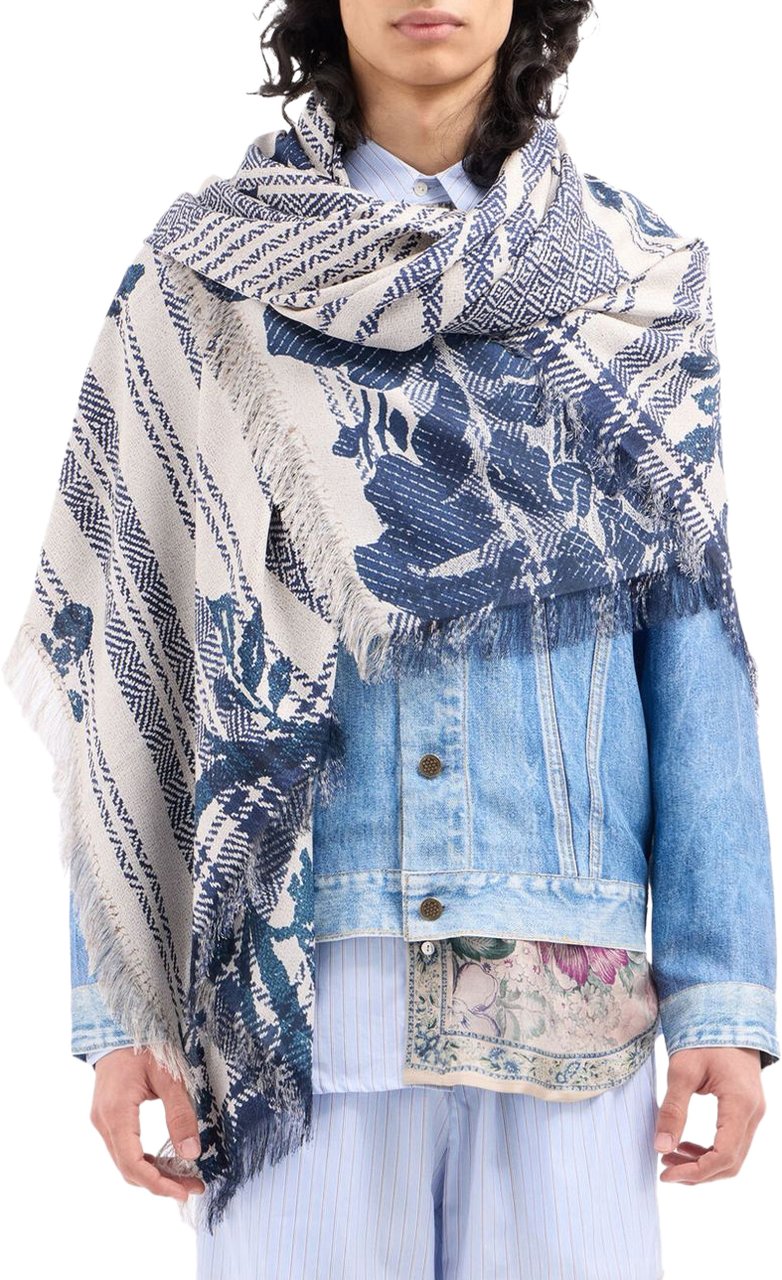 Pierre Louis Mascia Scarfs Blue Blauw