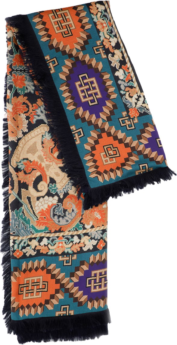 Pierre Louis Mascia Multicolour Pattern Scarf With Hues Divers