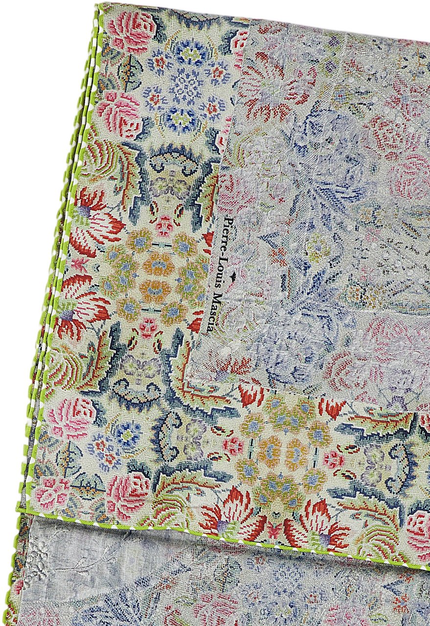 Pierre Louis Mascia Silk Bandana Scarf With Floral Print Divers