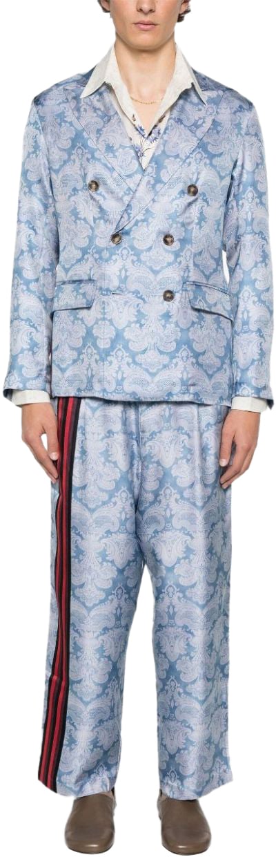 Pierre Louis Mascia Trousers Clear Blue Blauw