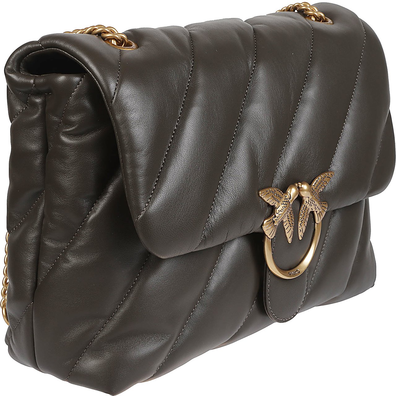 Pinko Love Big Puff Maxi Quilt Bag Green Groen