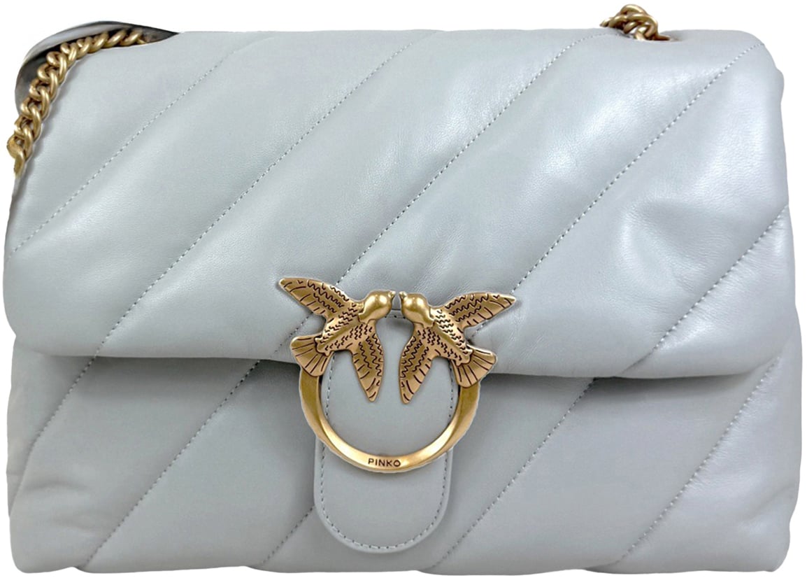 Pinko Bags Grigio Perlaantique Gold Goud