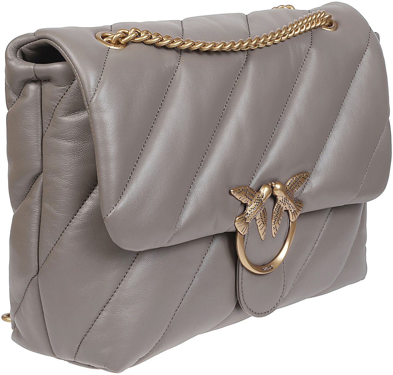 Pinko Love Big Puff Maxi Quilt Bag Grey Grijs