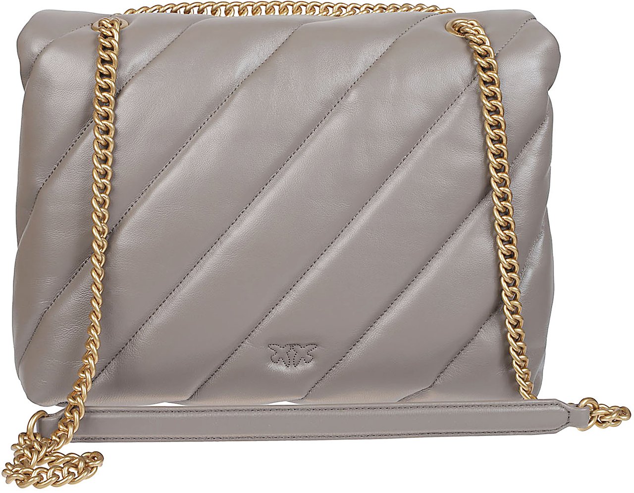 Pinko Love Big Puff Maxi Quilt Bag Grey Grijs