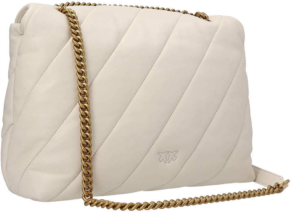 Pinko Bags Bianco Setaantique Gold Goud