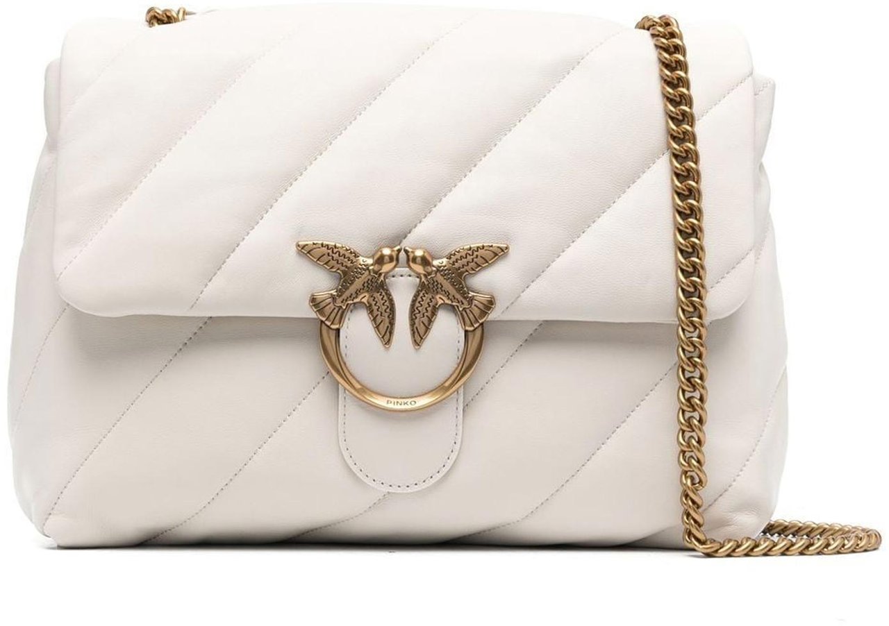 Pinko Bags Bianco Setaantique Gold Goud