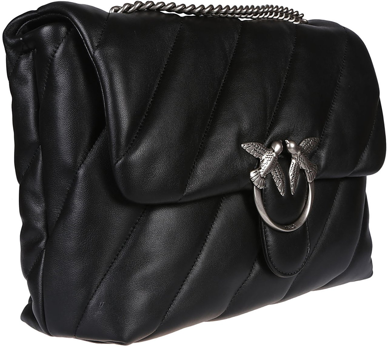 Pinko Love Big Puff Maxi Quilt Bag Black Zwart