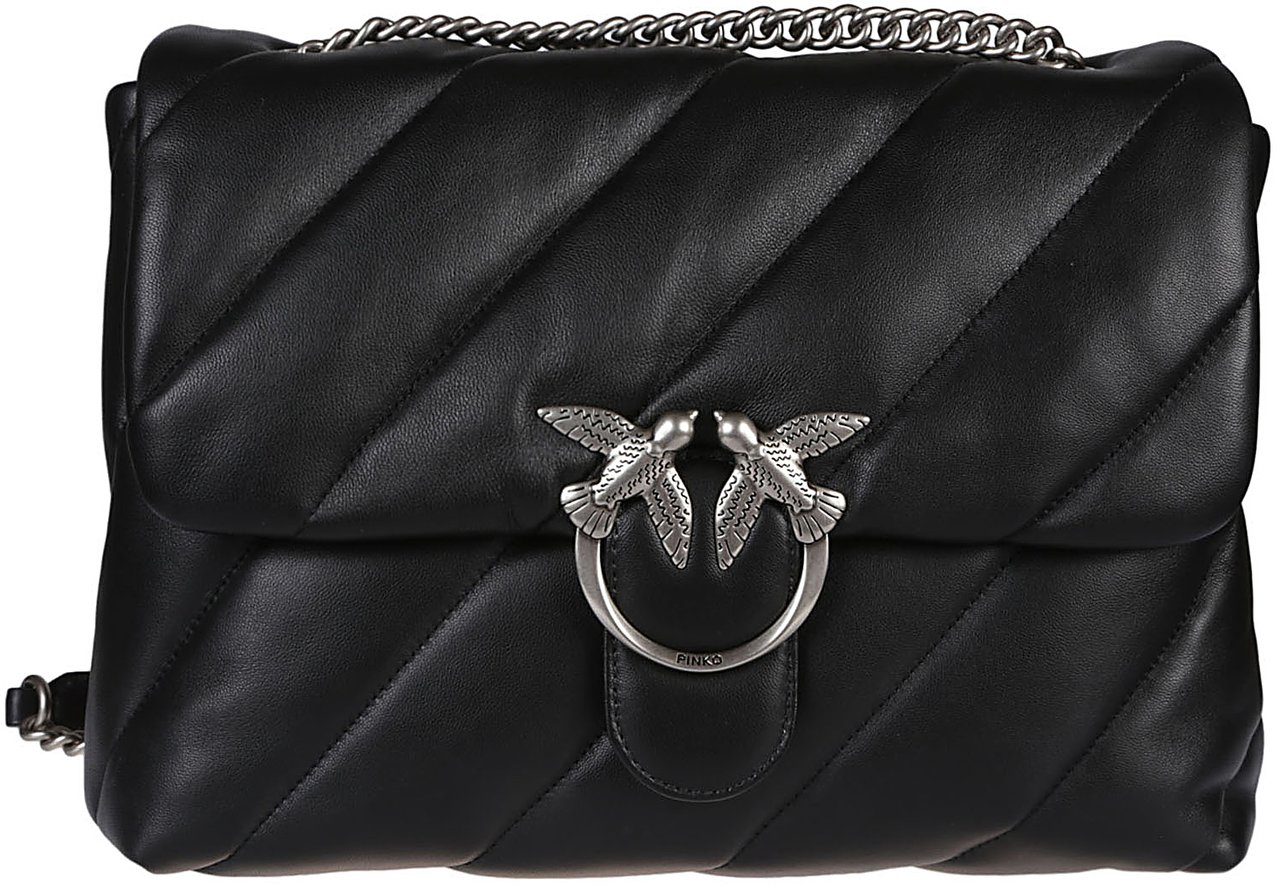 Pinko Love Big Puff Maxi Quilt Bag Black Zwart