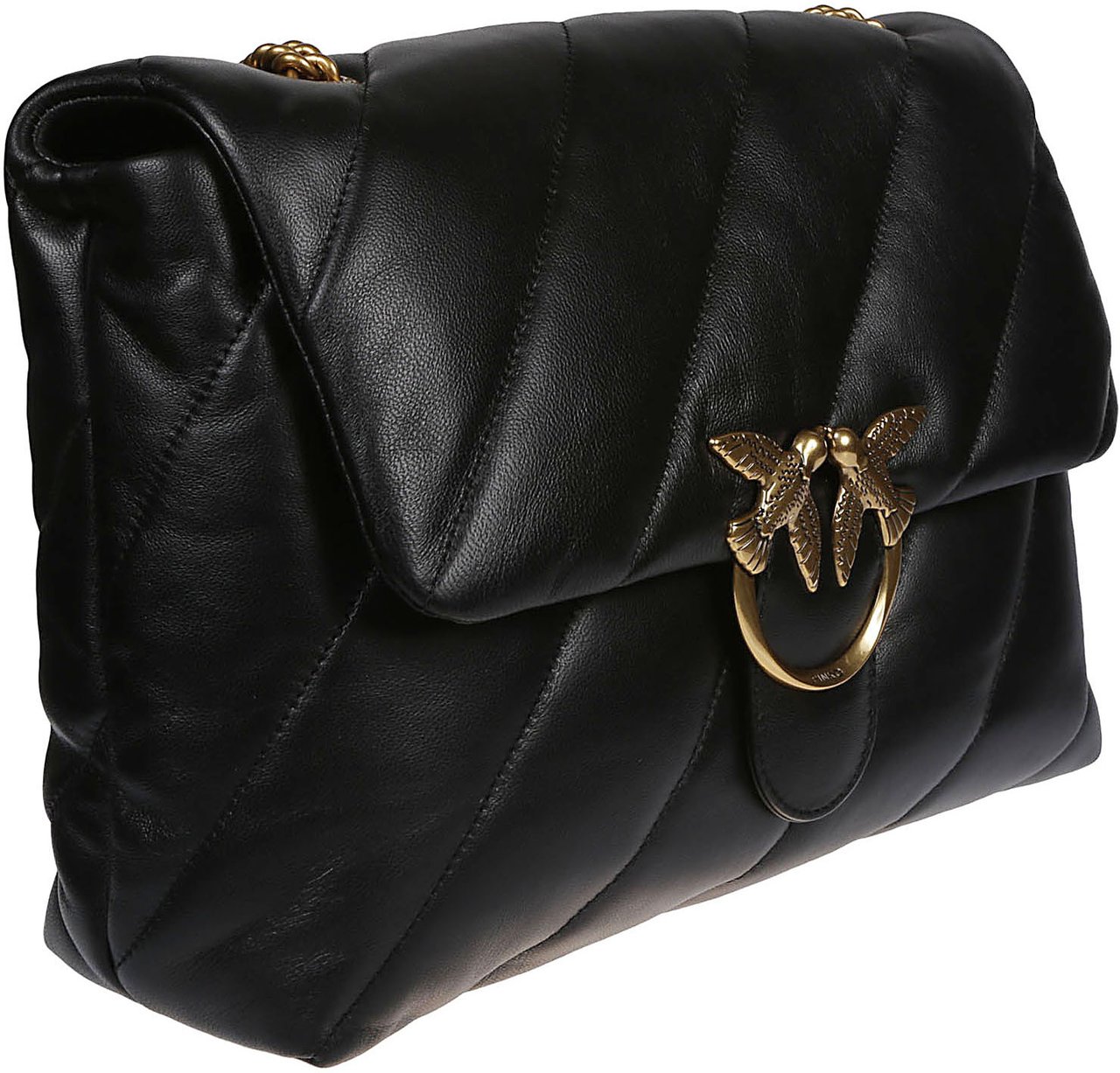 Pinko Love Big Puff Maxi Quilt Bag Black Zwart