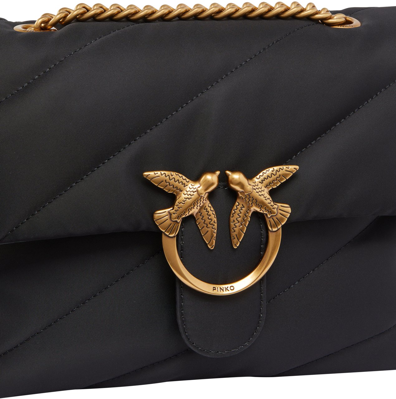 Pinko Bags Neroantique Gold Goud