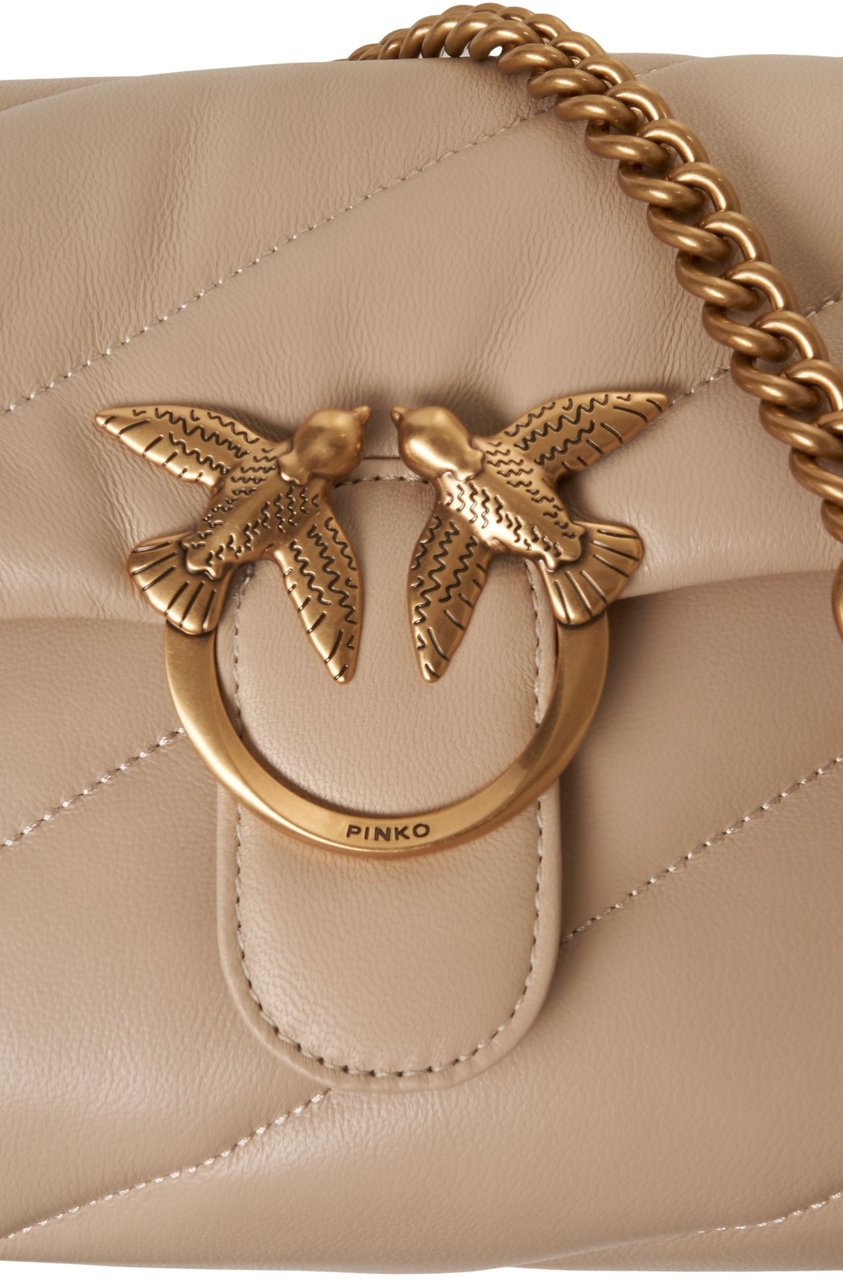 Pinko Shoulder bag 'Love Bag Puff' Beige