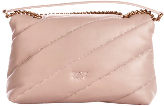Pinko Love Puff Classic Cl Beige-Antique Gold Divers