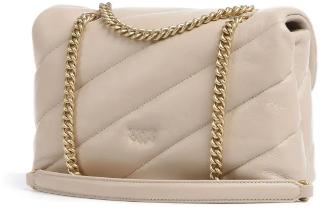 Pinko Love Puff Classic Cl Beige-Antique Gold Divers