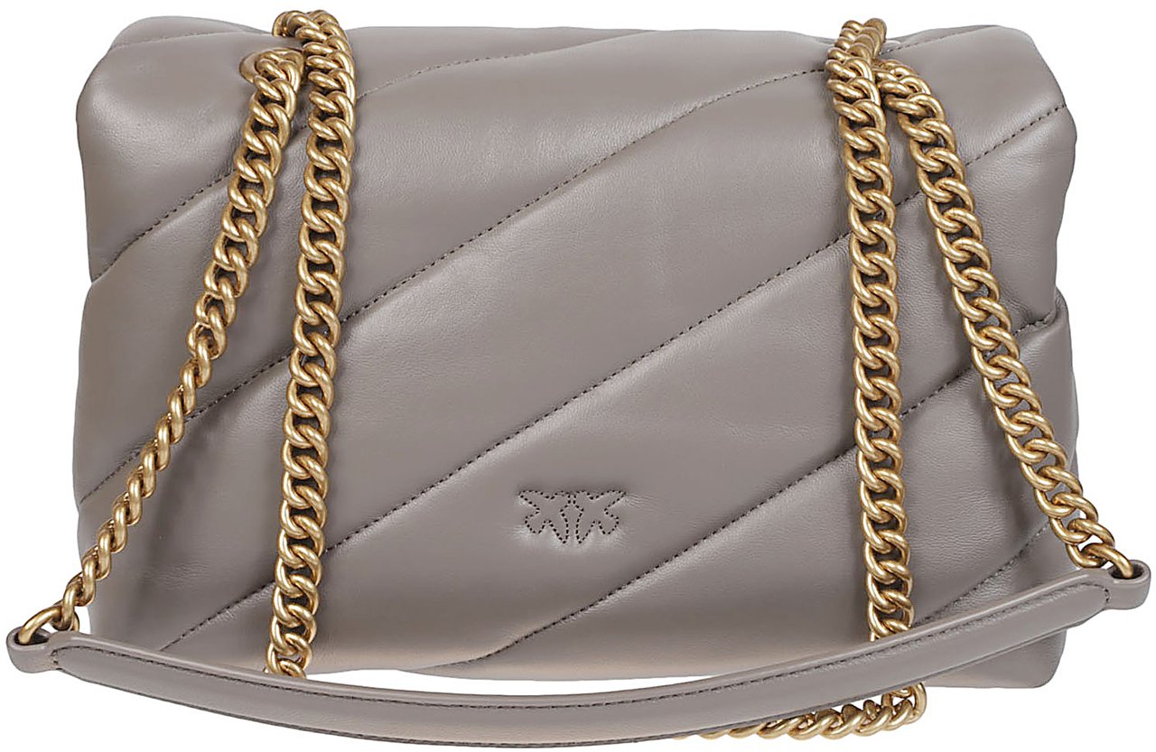 Pinko Love Classic Puff Maxi Quilt Bag Grey Grijs