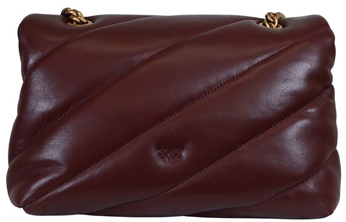 Pinko Bags Rosso Vino-Antique Gold Maroon