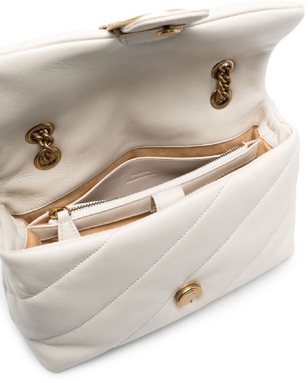 Pinko Bags Bianco Setaantique Gold Goud