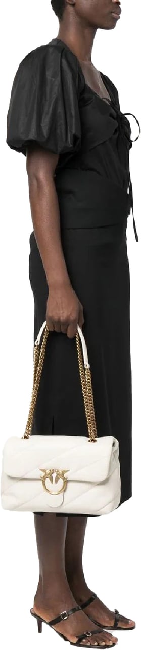 Pinko Bags Bianco Setaantique Gold Goud