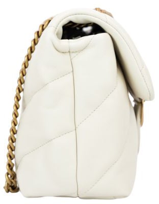 Pinko Bags Bianco Seta-Antique Gold Wit