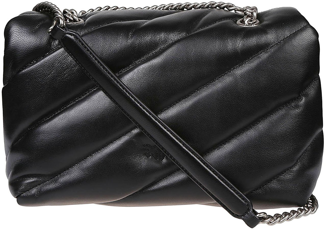 Pinko Love Classic Puff Maxi Quilt Bag Black Zwart