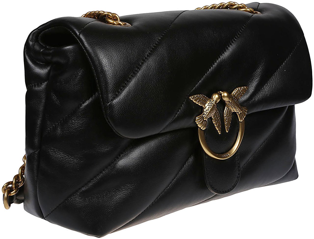 Pinko Love Classic Puff Maxi Quilt Bag Black Zwart