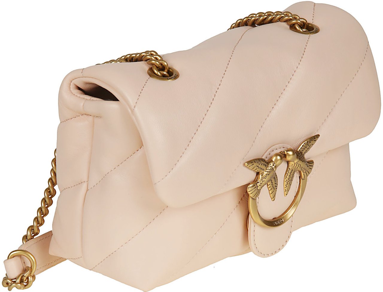 Pinko Love Mini Puff Maxi Quilt Bag Pink Roze