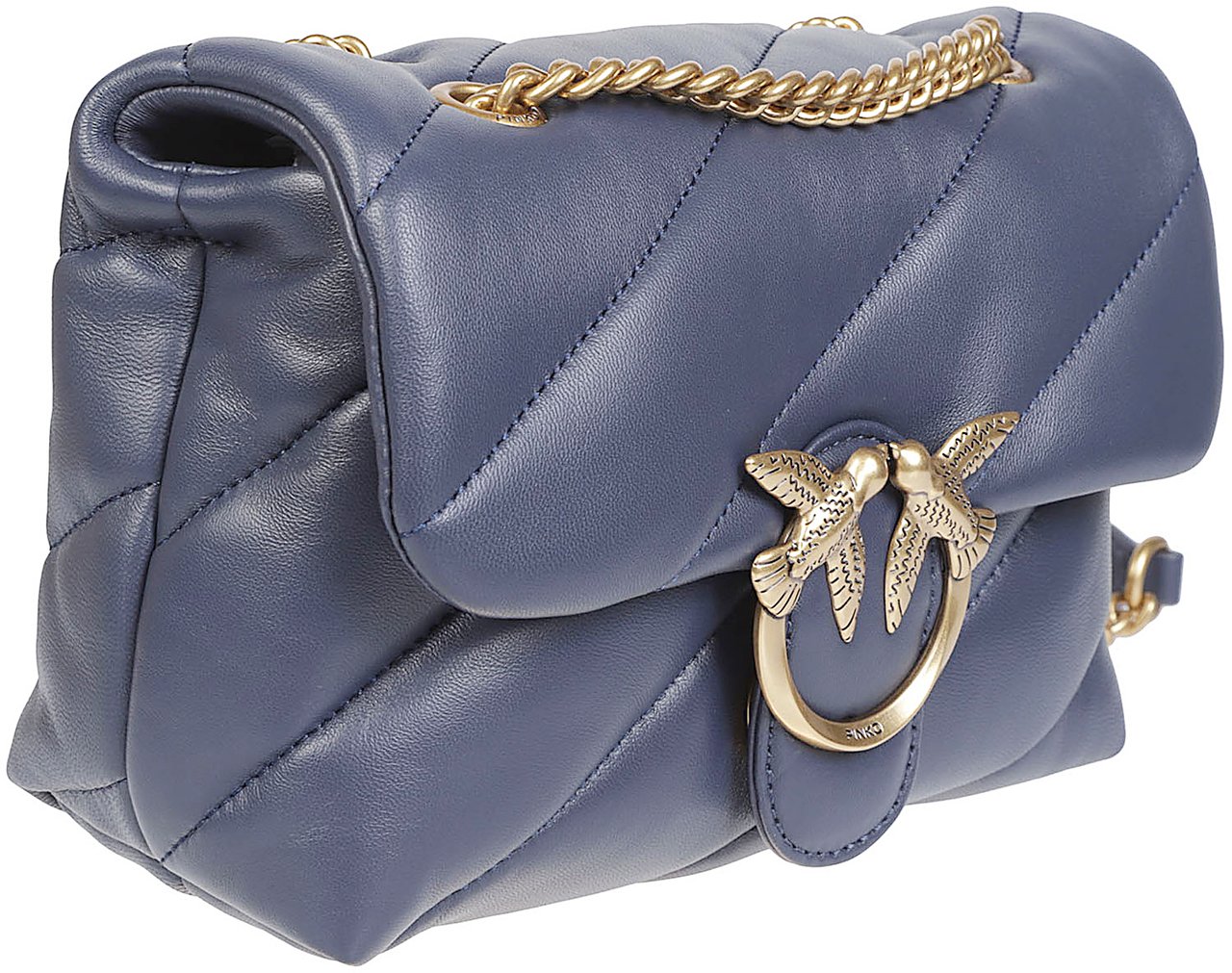 Pinko Love Mini Puff Maxi Quilt Bag Yellow & Orange Geel