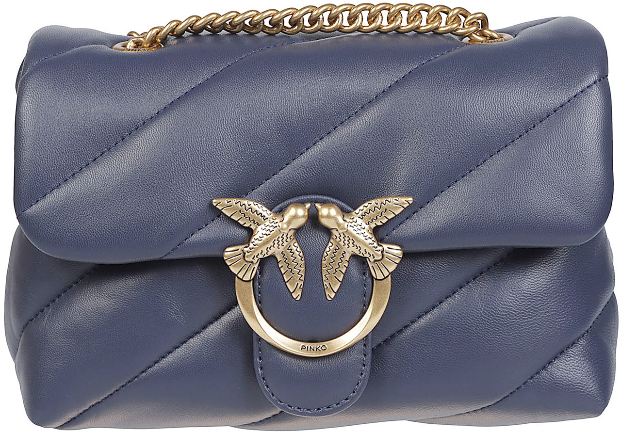 Pinko Love Mini Puff Maxi Quilt Bag Yellow & Orange Geel