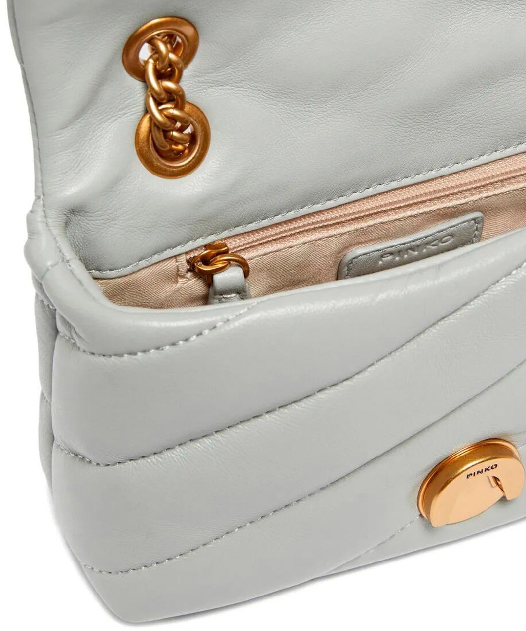 Pinko Bags Grigio Perlaantique Gold Goud