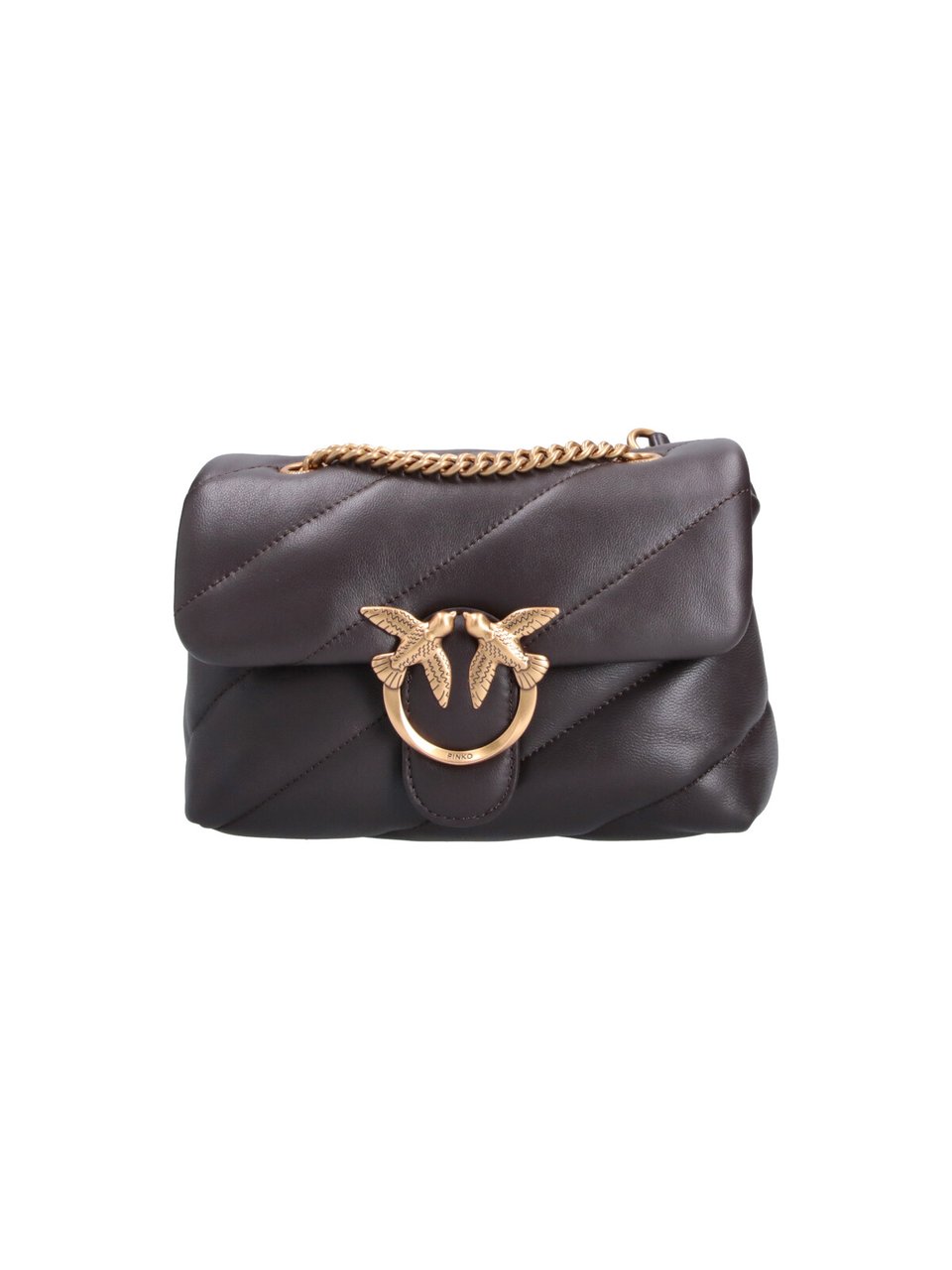 Pinko Mini Shoulder Bag with Quilted Padded Design Bruin