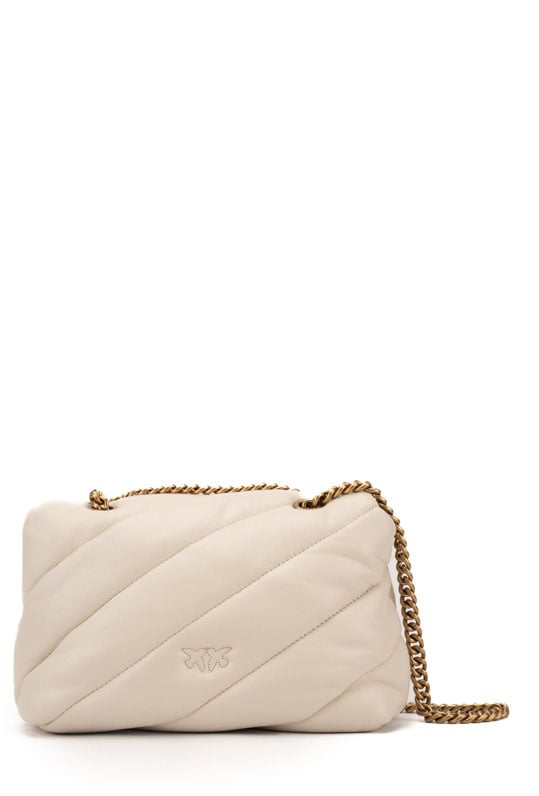 Pinko Bags Bianco Setaantique Gold Goud