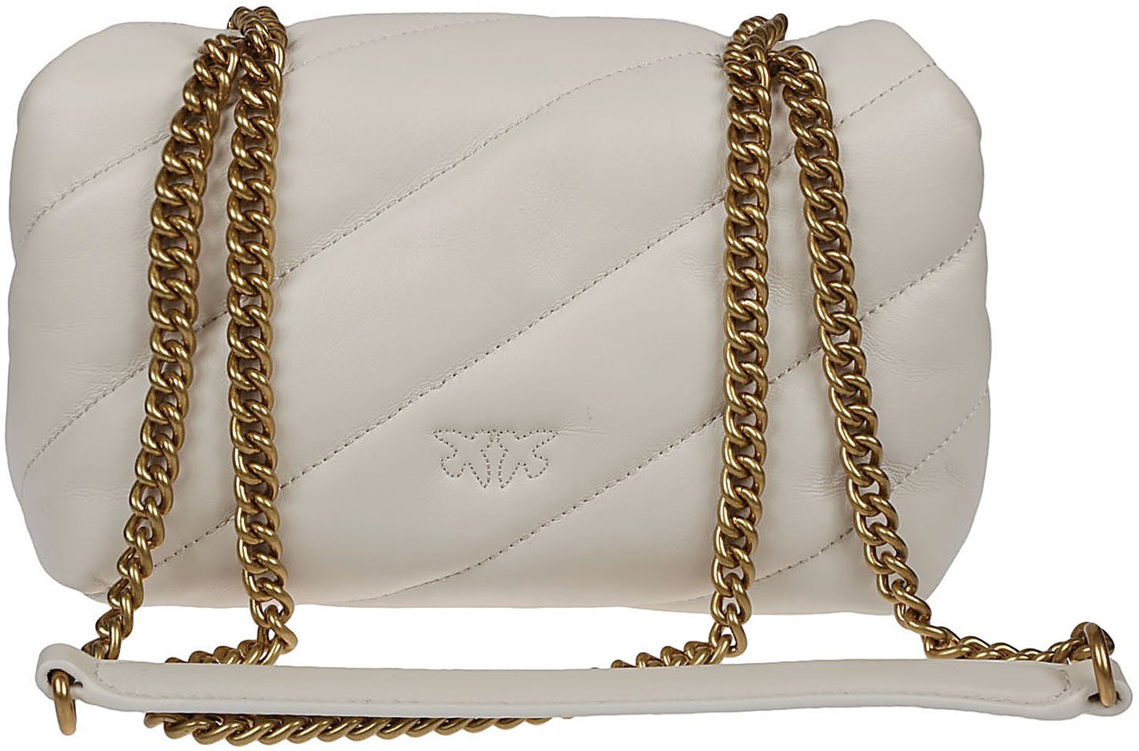 Pinko Love Mini Puff Maxi Quilt Bag White Wit