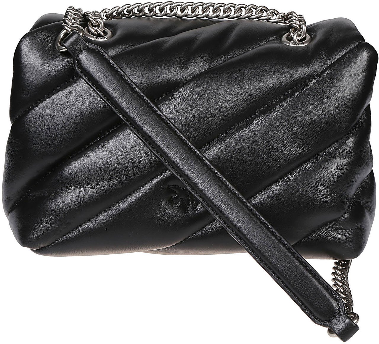 Pinko Love Mini Puff Maxi Quilt Bag Black Zwart
