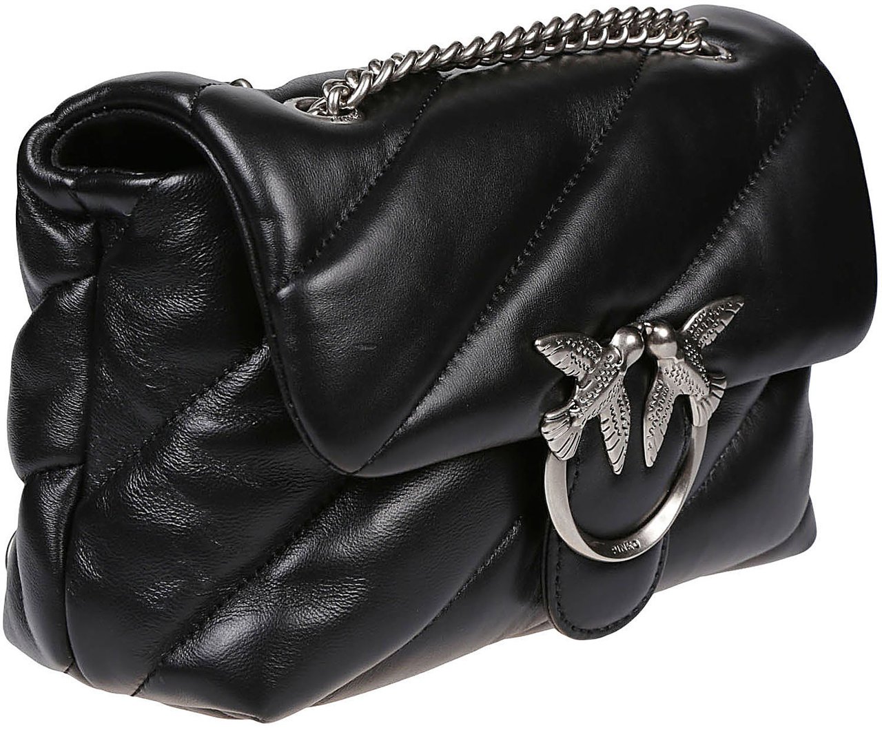 Pinko Love Mini Puff Maxi Quilt Bag Black Zwart