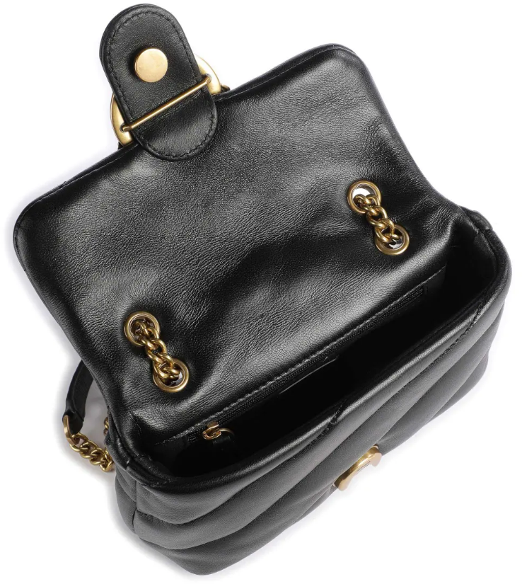 Pinko Love Puff Baby Cl Nero-Antique Gold Zwart