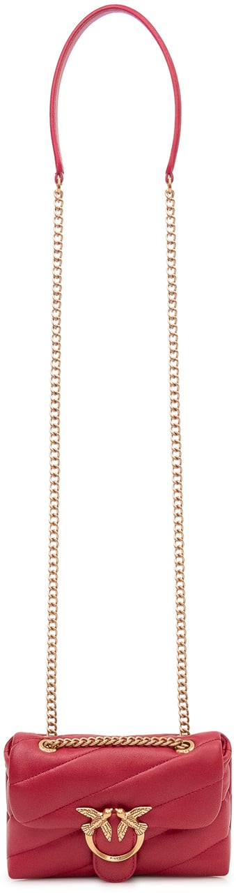 Pinko Borsa Love Puff Baby Trapuntata con Patta e Tracolla Rood