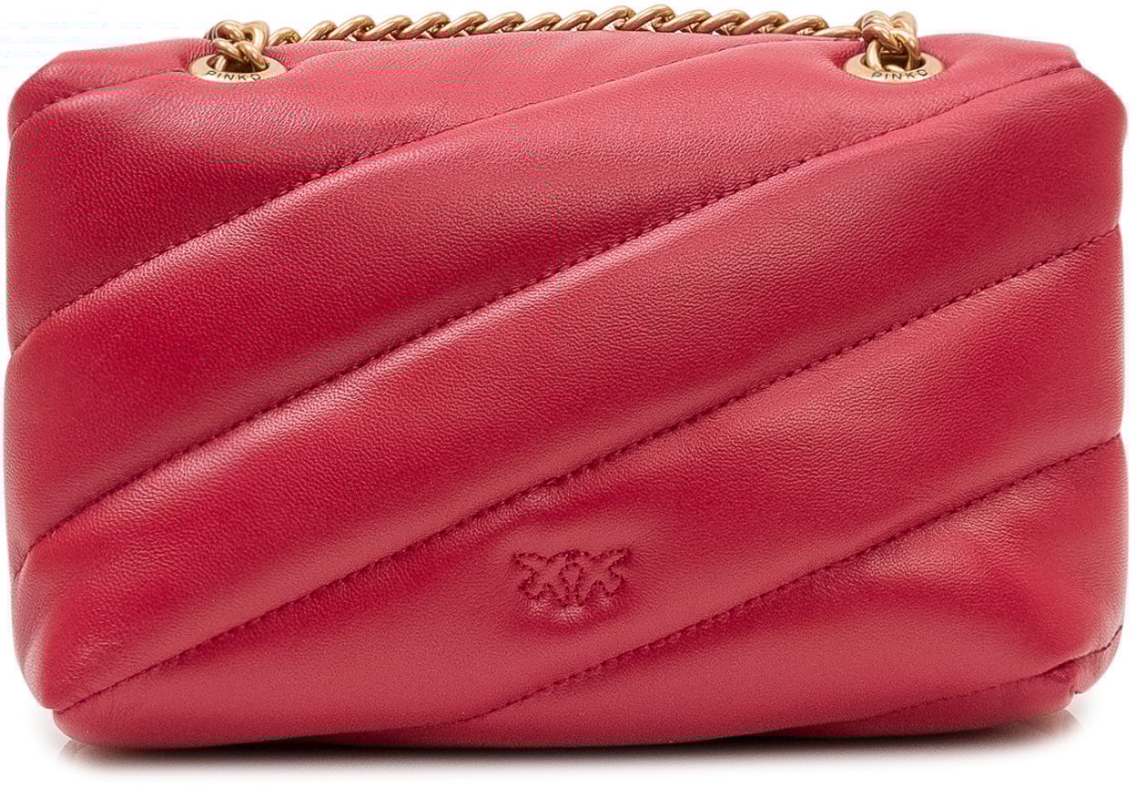 Pinko Borsa Love Puff Baby Trapuntata con Patta e Tracolla Rood
