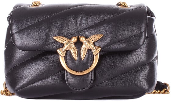 Pinko Love Puff Baby Cl Nero-Antique Gold Zwart