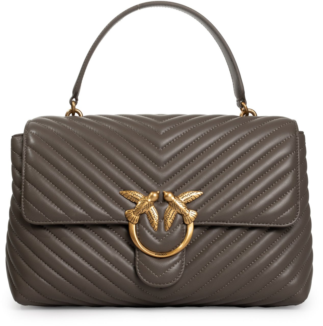 Pinko Bags Grigio Asfalto 1 Antique Gol Grijs