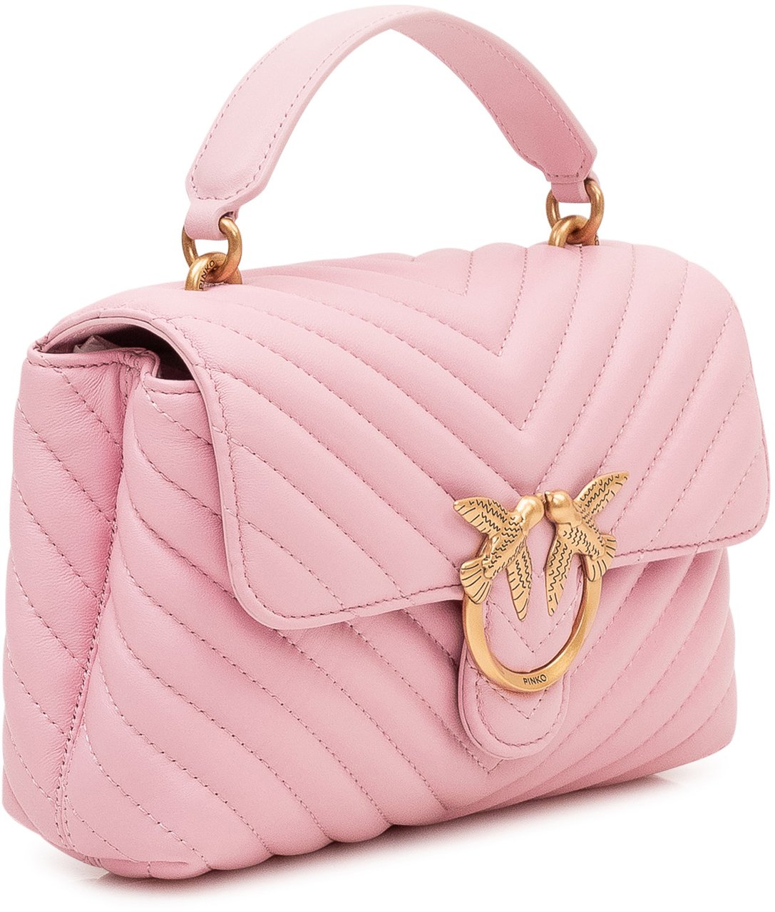 Pinko Borsa Love Lady Puff Mini Trapuntata con Patta e Manico Roze