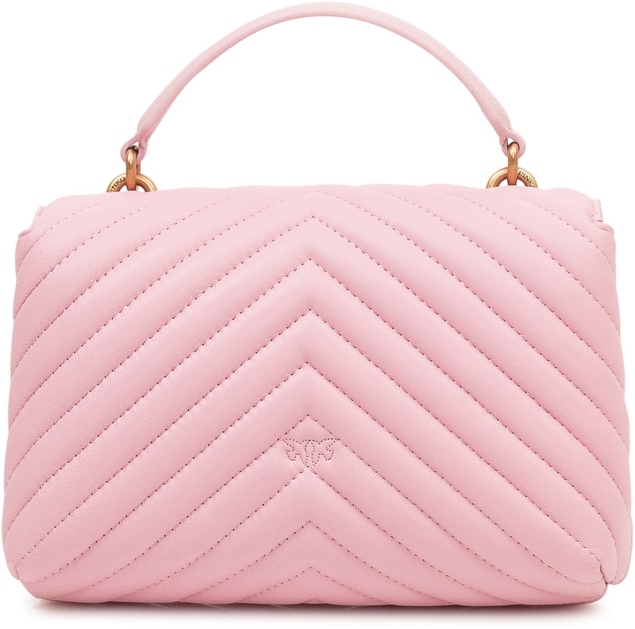 Pinko Borsa Love Lady Puff Mini Trapuntata con Patta e Manico Roze
