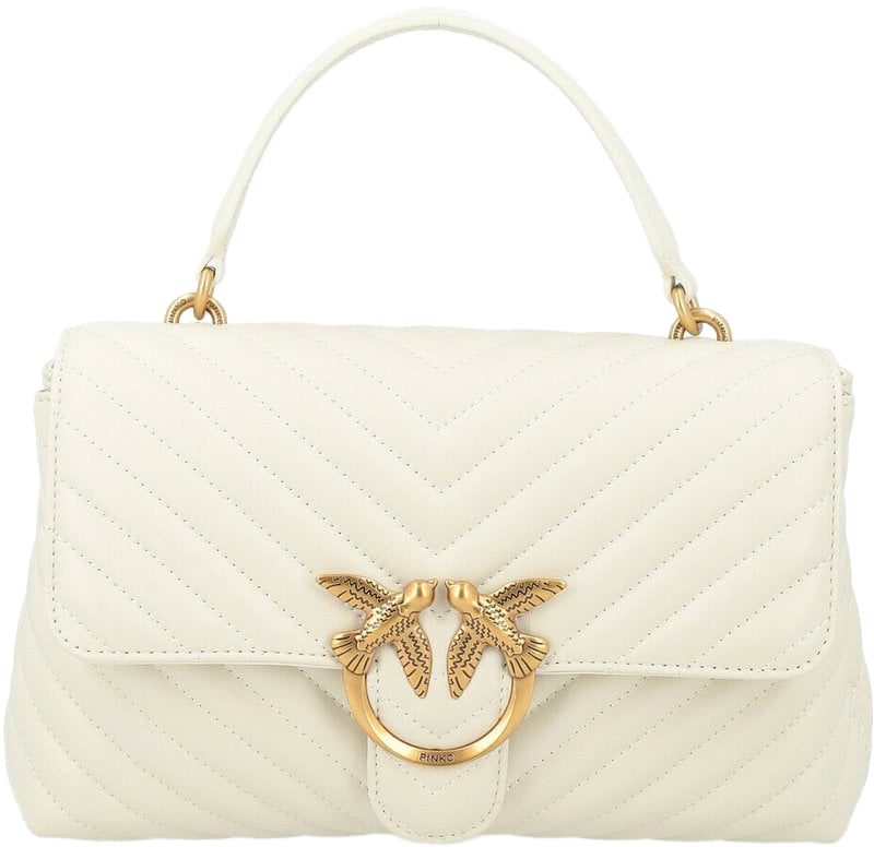 Pinko Bags Bianco Setaantique Gold Goud