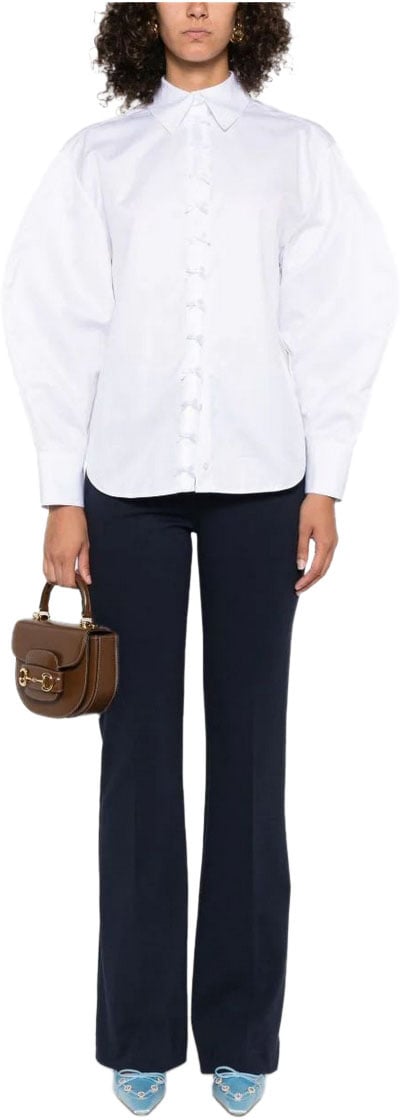 Pinko Trousers Blue Blauw