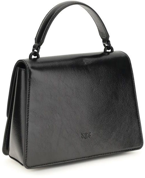 PINKO Black Lamb Ovis Aries Aries Handbag Zwart