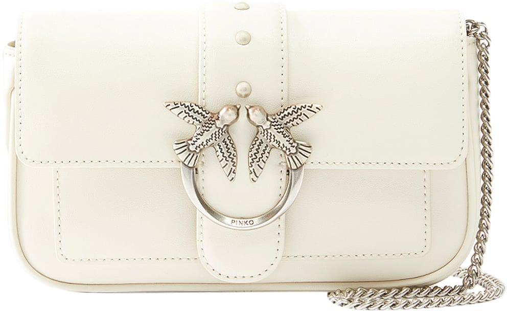 Pinko Bags Bianco Setaold Silver Zilver