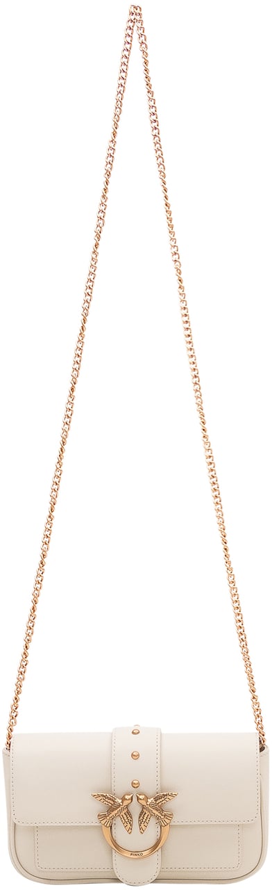 Pinko Borsa Love One Pocket con Patta e Tasca Frontale Wit