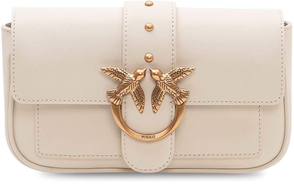 Pinko Borsa Love One Pocket con Patta e Tasca Frontale Wit