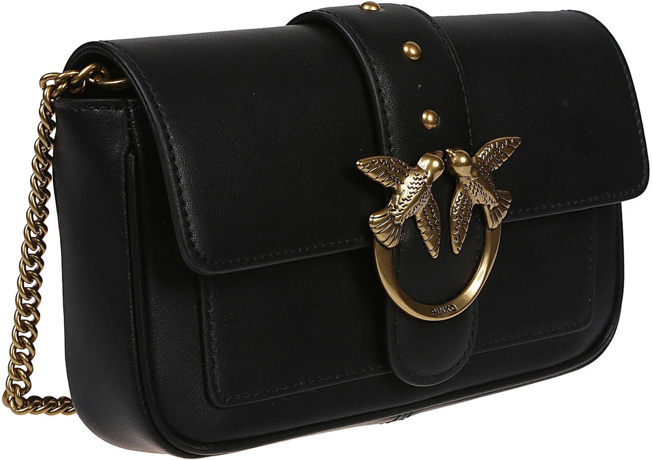 Pinko Love One Pocket Simply Bag Black Zwart