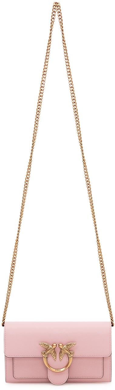 Pinko Portafoglio Love One con Patta e Logo Frontale Roze