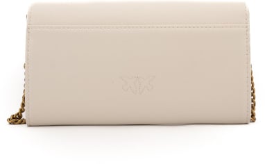 Pinko Love One Wallet C Bianco Antique Gold Wit